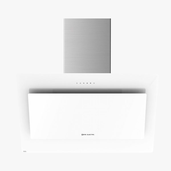 Campana de pared inclinada 60 cm Cristal Blanco